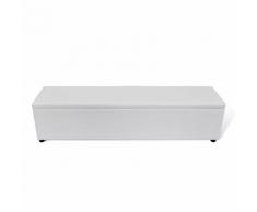 vidaXL Banc banquette coffre de rangement blanc taille large