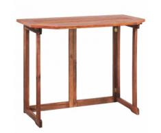 vidaXL Table de balcon Bois d'acacia massif 90 x 50 x 75 cm