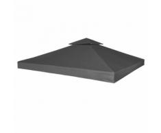 vidaXL Recouvrement de remplacement d'auvent 310 g/m² 3x3 m Gris foncé