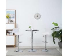 vidaXL Chaise de bar pivotante 2 pcs Similicuir 40x47x105 cm Blanc