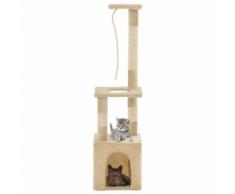 vidaXL Arbre à chat avec griffoirs en sisal 109 cm Beige