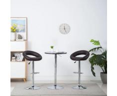 vidaXL Tabouret de bar 2 pcs Simili-cuir Marron