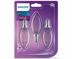 Philips Ampoule bougie LED 3 pcs Classique 2 W 250 Lumens 929001238373