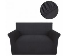 vidaXL housse de canapé en coton jersey extensible anthracite