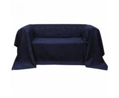 vidaXL Housse Micro-suède de canapé Blue marine 140 x 210 cm