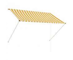 vidaXL Auvent rétractable 200x150 cm Jaune et blanc