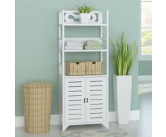 vidaXL Armoire de salle de bain Albuquerque Bois Blanc 46x24x117,5 cm