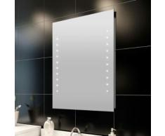 vidaXL Miroir de salle de bain avec lumières LED 50 x 60 cm (L x H)