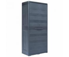 vidaXL Armoire de rangement de jardin XL 78x46x175 cm Plastique