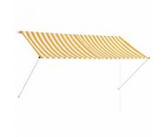 vidaXL Auvent rétractable 250x150 cm Jaune et blanc