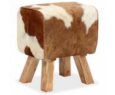 vidaXL Tabouret Cuir véritable de chèvre 40 x 30 x 45 cm