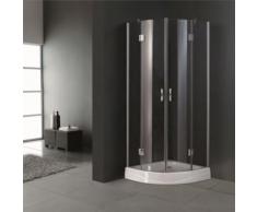 vidaXL Cabine de douche ronde 80 cm