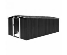 vidaXL Abri de jardin 257 x 497 x 178 cm Métal Anthracite