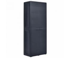 vidaXL Armoire de rangement de jardin 65x38x171 cm Plastique