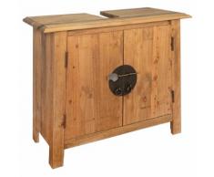 vidaXL Meuble-lavabo de salle de bains pin massif recyclé 70x32x63 cm