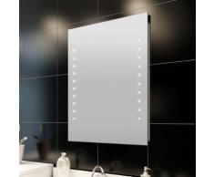 vidaXL Miroir de salle de bain avec lumières LED 60 x 80 cm (L x H)