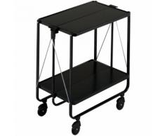 Leifheit Chariot de cuisine pliable Noir 74237