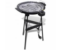 vidaXL Barbecue Electrique Grille Ronde pour Jardin