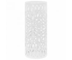 vidaXL Porte-parapluie Feuilles Acier Blanc