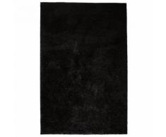 vidaXL Tapis à poils longs 80 x 150 cm Noir