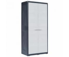 vidaXL Armoire de rangement de jardin XL 78x46x175 cm Plastique