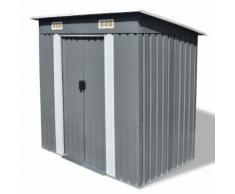 vidaXL Abri de jardin Métal Gris