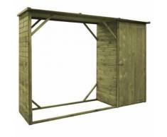 vidaXL Abri d'outils de jardin Pin FSC 253 x 80 x 170 cm