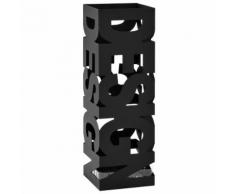 vidaXL Porte-parapluie Design Acier Noir