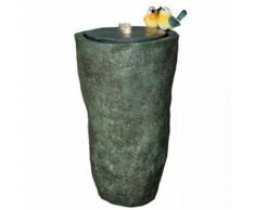 Velda Fontaine de jardin à vase haut avec oiseaux gris 850848