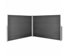 vidaXL Auvent latéral rétractable noir 180x600 cm