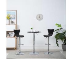 vidaXL Chaise de bar pivotante 2 pcs Similicuir 40 x 47 x 105 cm Noir