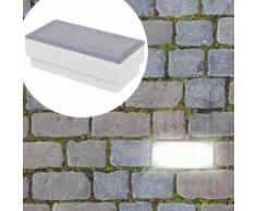 vidaXL 6 lampes LED d'éclairage incorporées au sol 100 x 200 x 68 mm