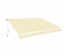 vidaXL Auvent pliable manuel 400 cm Crème