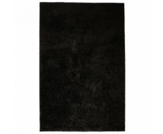 vidaXL Tapis à poils longs 140 x 200 cm Noir