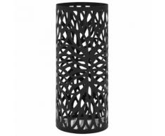 vidaXL Porte-parapluie Feuilles Acier Noir