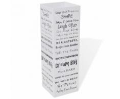 vidaXL Blanc Carré Porte-parapluie Stockage pour cannes bâtons Acier 48,5 cm