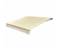 vidaXL Auvent pliable motorisé 400 cm Jaune/blanc