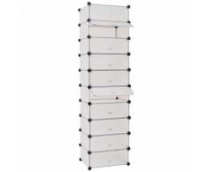 vidaXL Armoire à chaussures avec 10 compartiments Blanc