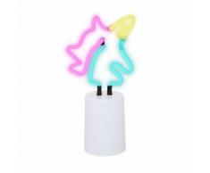 UNICORN - Lampe à poser Néon Licorne Rose/jaune/Turquoise H23cm - Lampe à poser Sunnylife designé par -