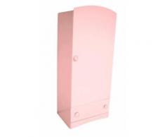 Armoire Isla 1 porte + 1 tiroir Rose Pastel