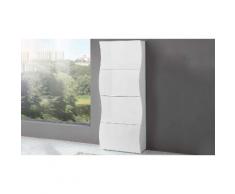 Armoire à chaussures 4 portes blanc - 2 colis - 446327 ONDA