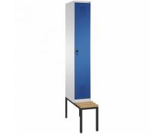 Vestiaire EVOLO, avec banc 1 compartiment, largeur compartiment 300 mm ,CP