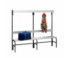Banc pour vestiaire en acier, h x p 1650 x 335 mm