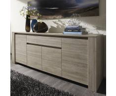 NOUVOMEUBLE Enfilade couleur chêne gris contemporaine ANTOLE