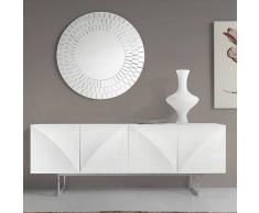 NOUVOMEUBLE Enfilade design blanc laqué effet 3D MANAMA