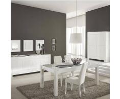 NOUVOMEUBLE Salle à manger complète blanc laqué design BIANCO