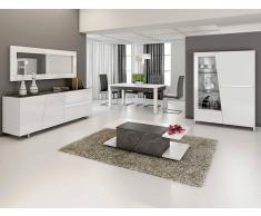 NOUVOMEUBLE Salle à manger complète gris béton et blanc LAUREA