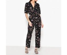 Combipantalon imprimé col V et volants GIROUETTE - LA BRAND BOUTIQUE COLLECTION