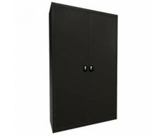 armoire portes battantes acial l.120cm h.198cm 7022 moka,