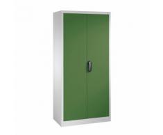 armoire à outils à portes battantes, gris et vert, p500mm,
